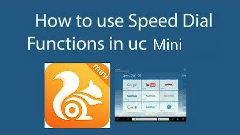 How to add speed dail in UC mini || set speed dial in UC mini