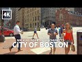 [4K] BOSTON TRAVEL - Quincy Market, Downtown, Granary Burying Ground, Massachusetts, USA, Travel