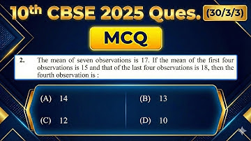 The mean of seven observations is 17. If the mean of the first four observations is 15 and that of