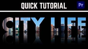 Premiere Pro Tutorial: How to Create a Text Reflection Effect in Your Videos - Quick and Easy