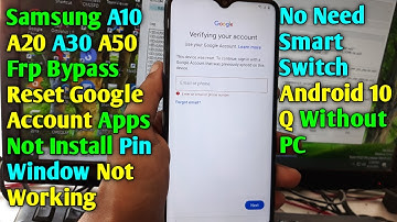 Samsung Galaxy A10/A20/A30/A50 Frp Bypass Android 10 Q | Reset Frp Google Account Lock | New Trick