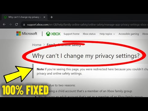 Fix Why can't I change my privacy settings in Xbox | How To Solve Cant Access Microsoft Xbox Privacy