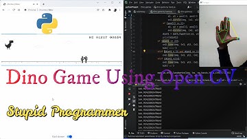 Dino game using Open CV PYTHON #python #opencv #corona #programmer #coding #virus #dinogame