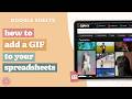Add a GIF Using a Link in Google Sheets | Google Sheets Aesthetics