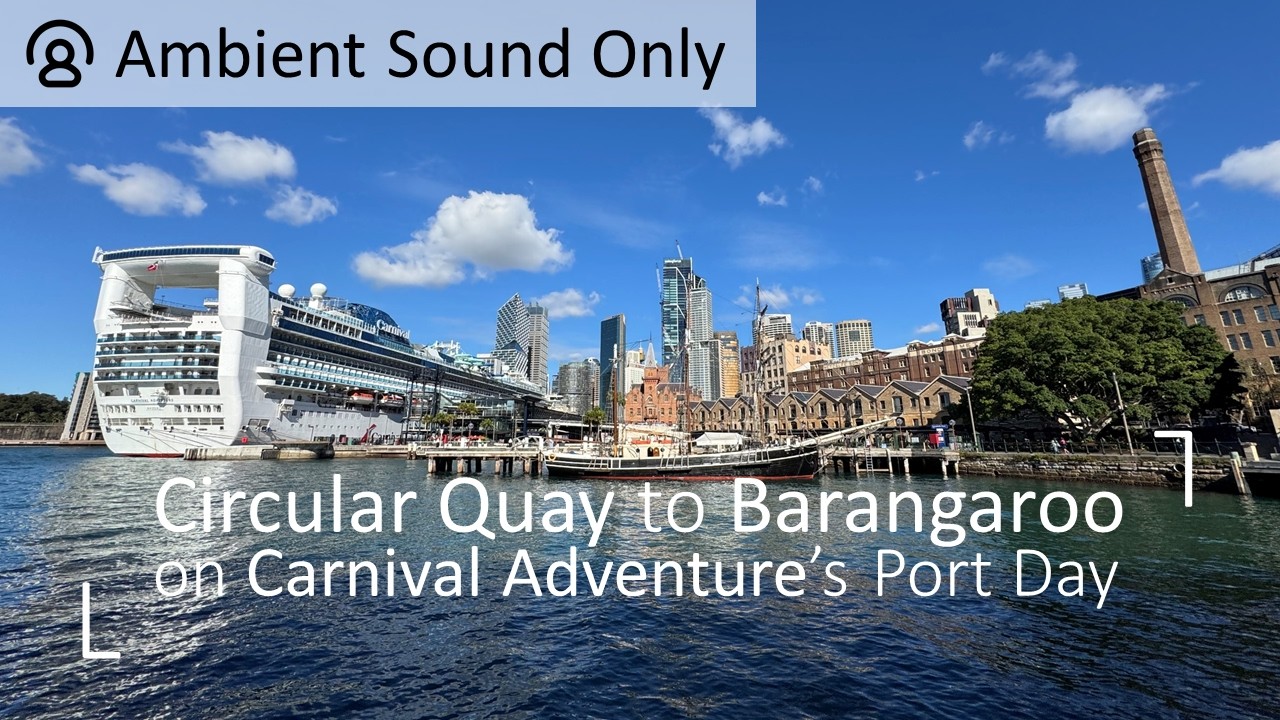 Explore Circular Quay to Barangaroo on Carnival Advs Port Day (Ambient Sound Only) | 4K Walking Tour