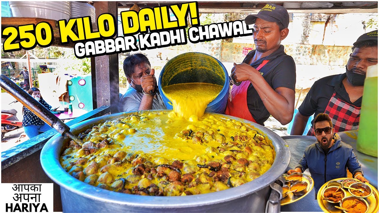 250KG Everyday! Gabbar ke Kadhi Chawal! |  Black में बिकते हैं कढ़ी चावल | Indian Street Food | Harry Uppal