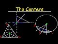 Incenter, Circumcenter, Orthocenter & Centroid of a Triangle - Geometry