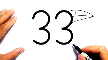 How To Draw A Bird From Numbers 33 Step By Step