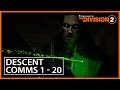 Descent Comms 1 - 20 || No Commentary || The Division 2