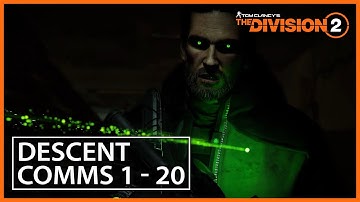 Descent Comms 1 - 20 || No Commentary || The Division 2