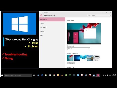 Fix Can’t Change Desktop Background Issue Windows 10