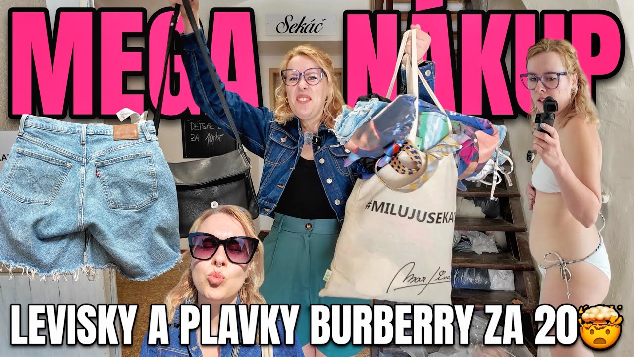 ÚPLNĚ NOVÉ LEVI´SKY 501 A PLAVKY BURBERRY ZA 20!😱KYJOVSKÝ SEKÁČ VELMI PŘEKVAPIL🤩NOVÉ BRÝLE😎