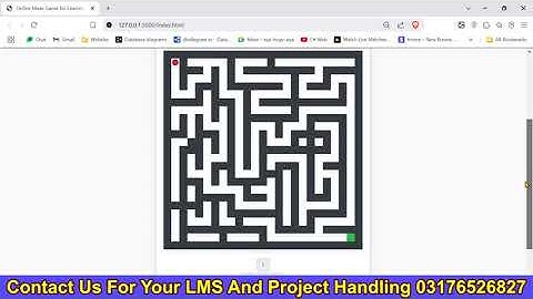 Online Maze Game for Learning | CS619 Project | Online Maze Game for Learning Complete Project in JS