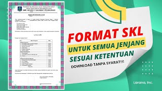 Format Surat Keterangan Lulus (SKL) untuk SD/SMP/SMA/SMK Tinggal Download dan Edit