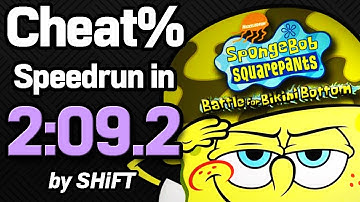 SpongeBob SquarePants: Battle for Bikini Bottom Cheat% Speedrun in 2:09.2 (WR on 7/21/2018)