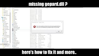 gepard.dll missing? Heres how to fix it and more!