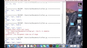Learn to Code Python - Lesson 6 - Lists Part 1 of 3