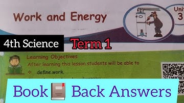 Unit 3 |Work and Energy| book back answers