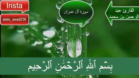 سورة آل عمران| القارئ عبد الرحمن عوض