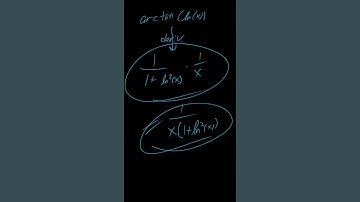 derivative arctan(ln(x)) = answer using chain rule // tan^(-1), tan inv, ln(x), logarithm #Shorts