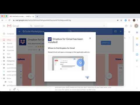 How to INSTALL DROPBOX ADD ON to GMAIL?