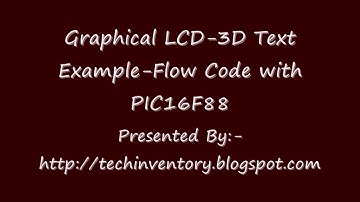 Graphical LCD 3D Text Example Flow Code