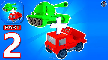 Merge Tanks Battle Game - Gameplay Walkthrough Part 2 - Tank War Army Commander Base Defense Game