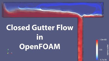 Closed Gutter with Downpipe #computationalfluiddynamics with #openfoam