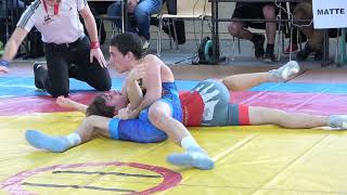 Wrestling / Ringen LM Sachsen 2024 in Plauen, Jugend A (U17), 71 kg, Greco, Roth - Karakash