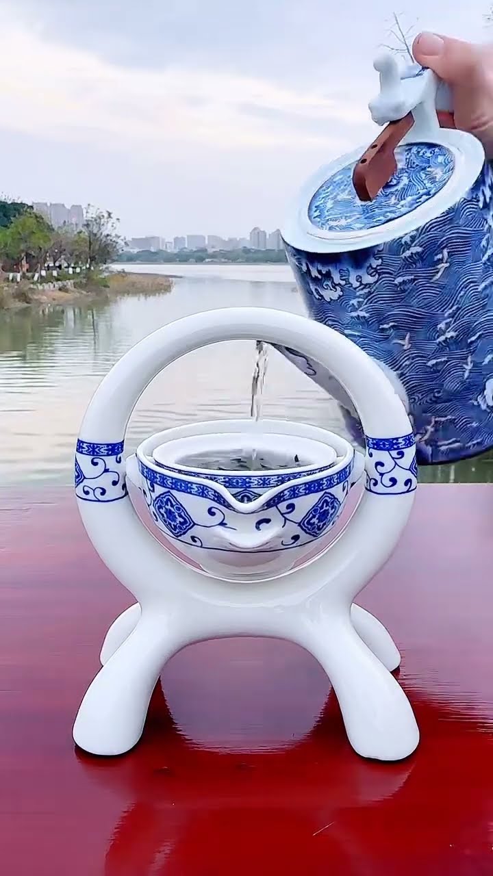 Product Link in Bio ( # 2093 ) ▶️ Ceramic Charm Far East Style Semi-Automatic Teapot