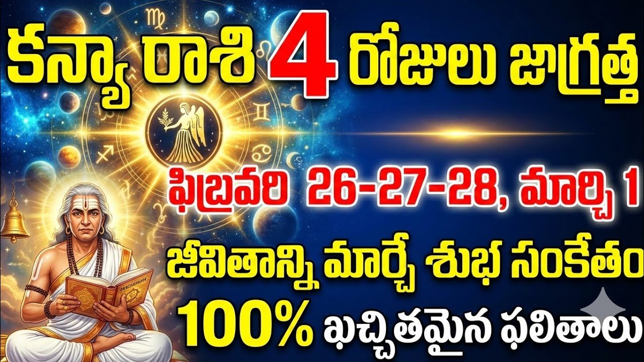 కన్యా రాశి ఫిబ్రవరి 26,27,28, మార్చి 1 రాశిఫలాలు | Kanya Rasi February 26-29 Predictions | 