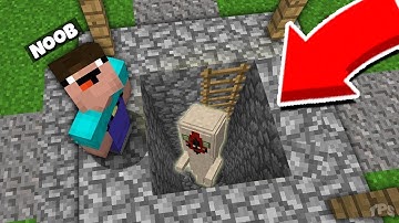 Minecraft NOOB vs PRO : NOOB FOUND SCP-173 IN THE WELL THIS VILLAGE / Challenge Battle 100% trolling
