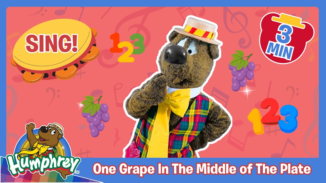 SING-ALONG I One Grape In The Middle of The Plate | Lyric Video | Humphrey B. Bear