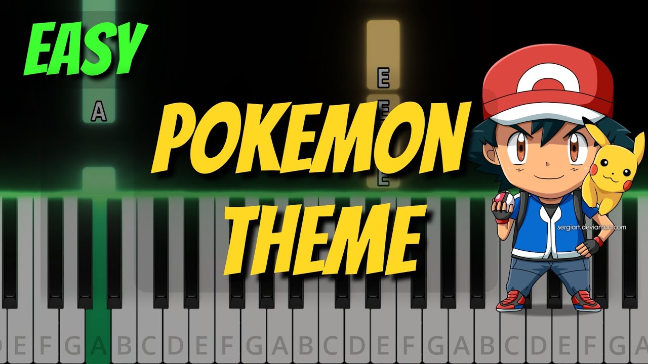 Play Pokemon theme in C on Piano - Easy!