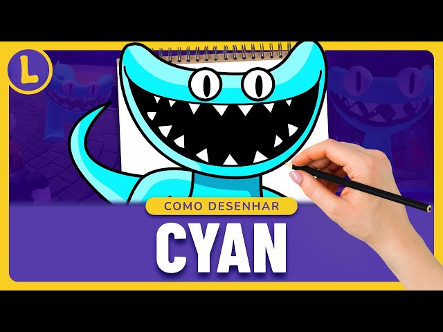 Como DESENHAR o CIANO do RAINBOW FRIENDS 2 - Como DIBUJAR a CYAN de RAINBOW  FRIENDS 2 - ROBLOX 