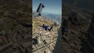 Gta 5 Spiderman Jumping Off Highest Buildings #Shorts