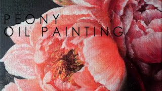 How to paint a peony in oil  | Flower Oil Painting Time Lapse | 油畫 | 牡丹畫法 | 花卉油畫 | 油画技法 | 牡丹绘画 | 油画