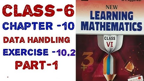 6th class chapter- 10 data handling exercise -10.2 (part -1)ml Aggarwal