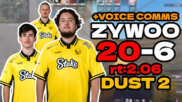 ZywOo (20-6) rt:2.06 w/apEX/flameZ +VOICE COMMS l EU FACEIT (dust2) | Jun 25, 2025 #cs2 #pov