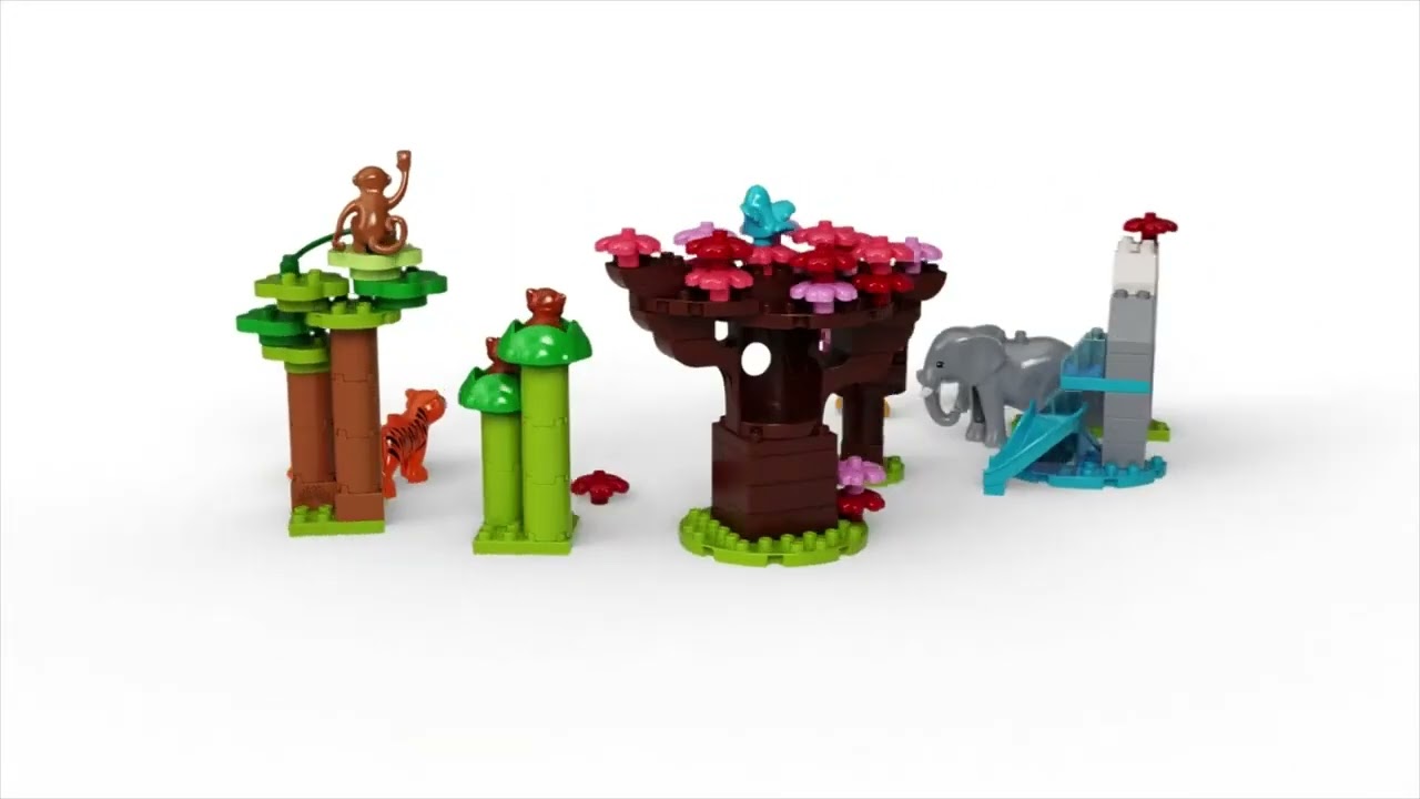LEGO 10974 Duplo Animaux Sauvages d'Asie, Jouet pour Enfants de 2 à 5 Ans,  Figurines de Bébé Éléphants et Tigres avec Sons, avec Tapis de Jeu :  : Jeux et Jouets