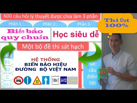 600 câu hỏi lý thuyết lái xe ô tô ( Phần biển báo câu 430 – câu 486 ) – Thầy Tâm