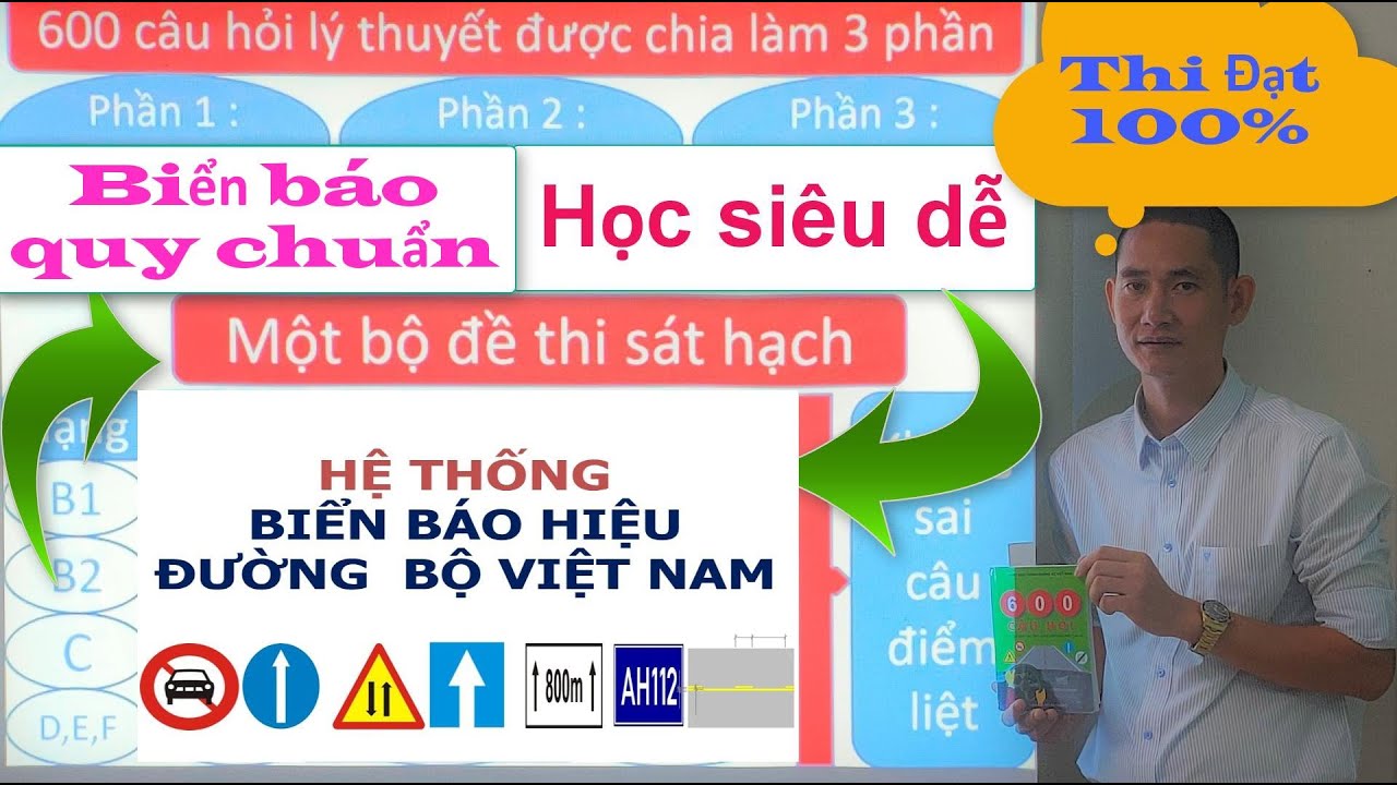 Học lý thuyết lái xe | 600 câu hỏi lý thuyết lái xe ô tô ( Phần biển báo câu 430 – câu 486 ) – Thầy Tâm