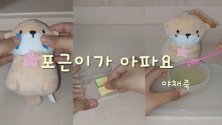 포근이가 아파요 ㅠㅠ | 인형계 | 야채죽 | 포근이 (푸름)