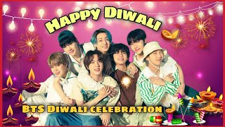 BTS Diwali celebration 🪔//Hindi dubbed//@BTSkicuteduniya