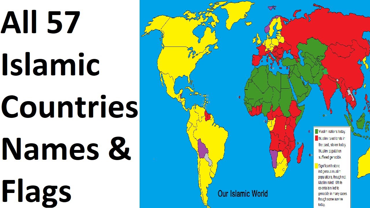 All Muslim countries of the World with names and their flag YouTube