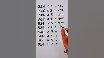 Write the Table of 326 in 18 second only..#maths #mathshack #mathstricks ‎@study_care0 