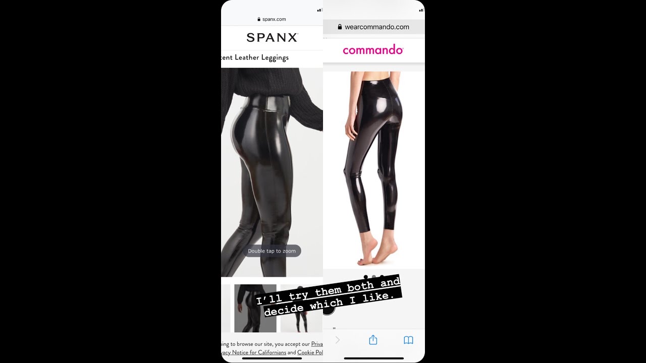 Spanx vs Commando Patent Leather Leggings