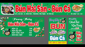 Chia file thiết kế mẫu biển Bún Cá đẹp Corel 12   Quảng Cáo Yên Bái   quang cao yen bai