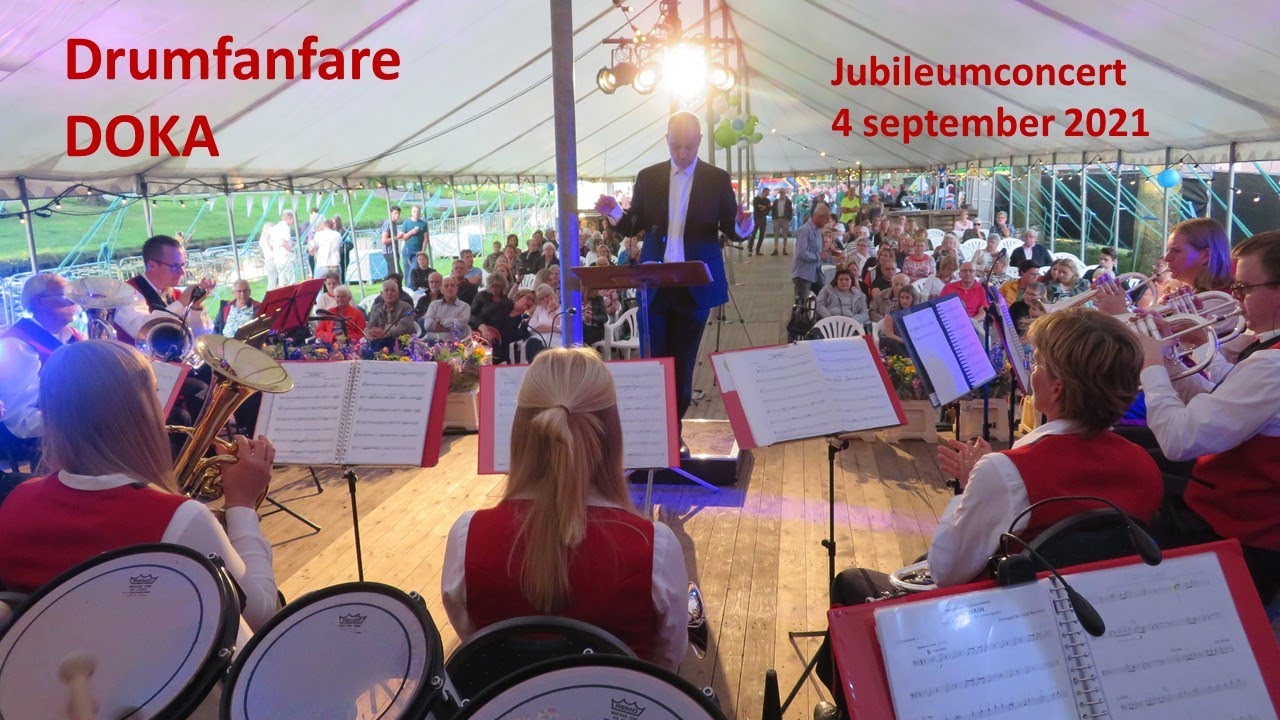 Concert drumfanfare DOKA in de tent 4sept2021