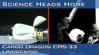 SpaceX Cargo Dragon CRS-33 Undocking